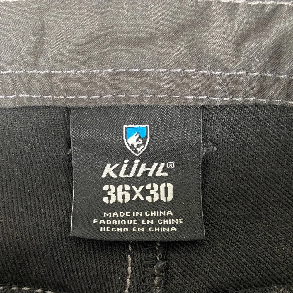 Kuhl Disruptr Jeans Mens 36x30 Black Denim Performance Kuhlflex Stretch Hiking